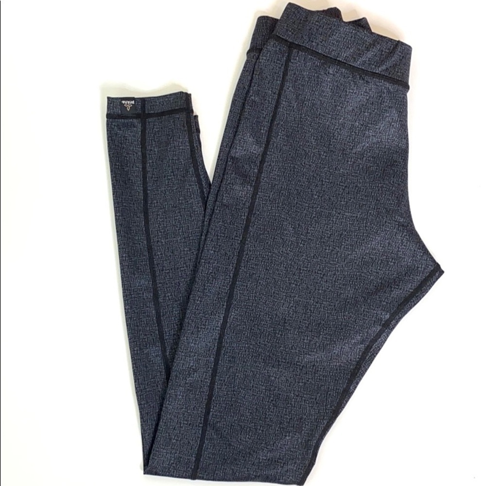 Prana Black Patterned Leggings Size M